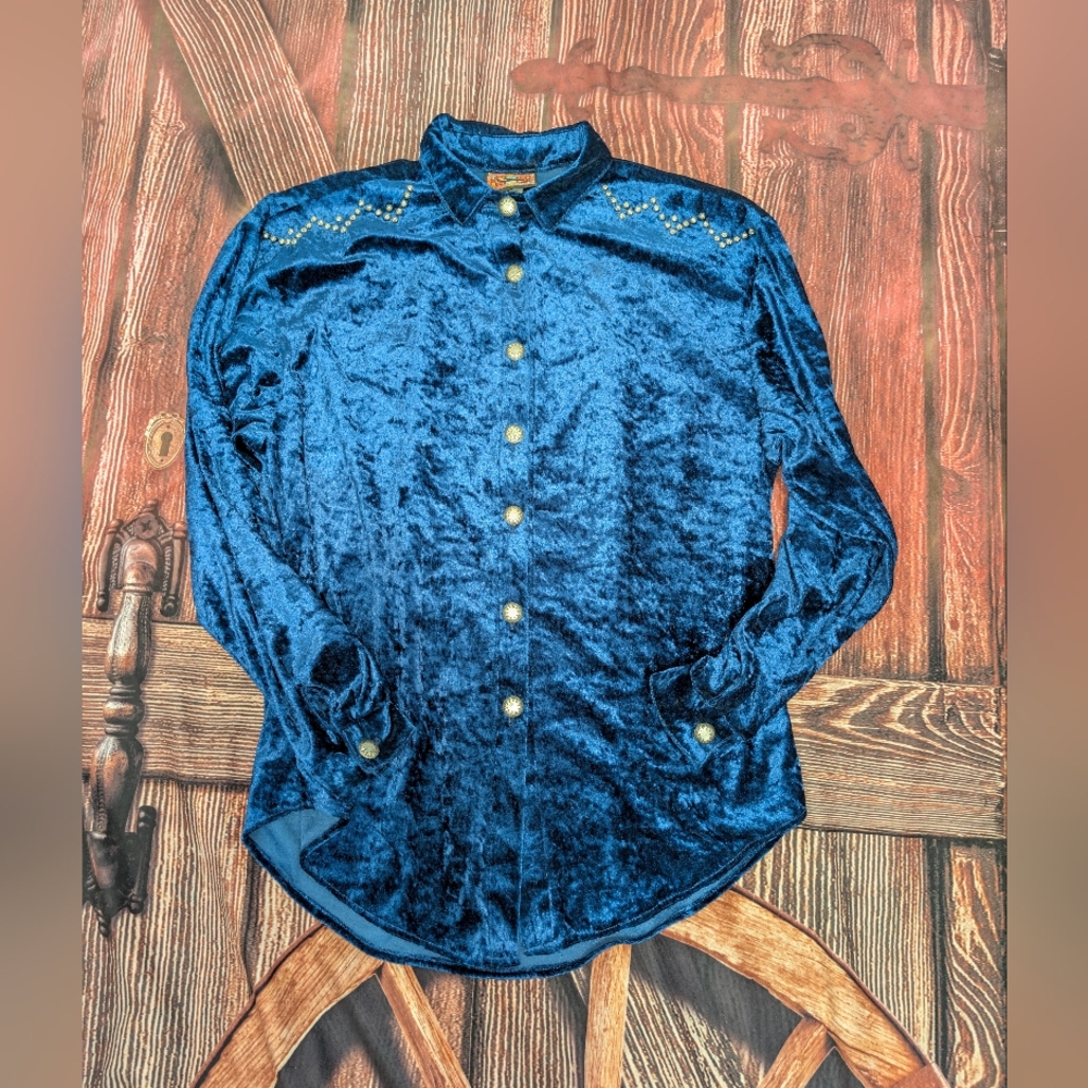 Vintage Circle T Velvet Blouse Medium